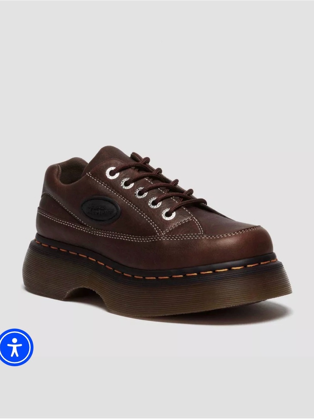 buzz 5-eye grizzly leather shoes